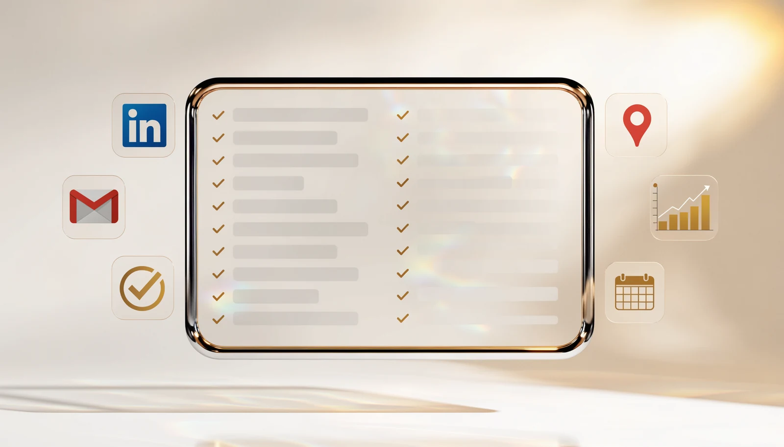 The Lead Machine running — a ranked list of buyers with a verified email on every row